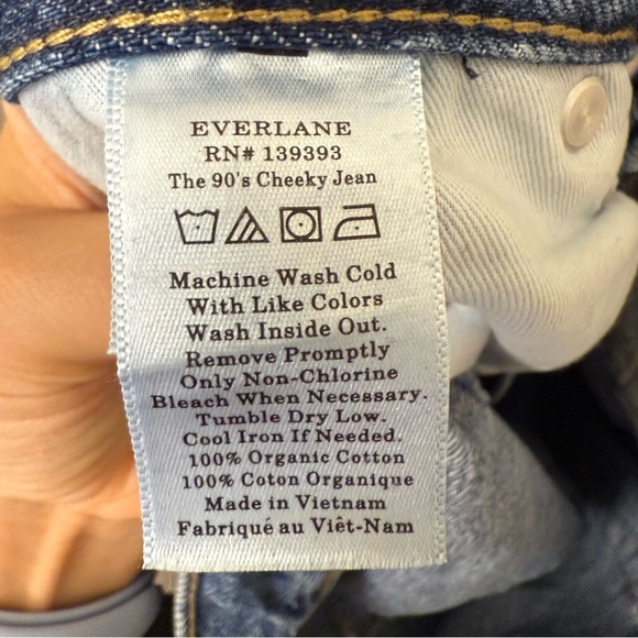 Everlane Women's The ’90s Cheeky Jean Straight Leg Blue Jeans size 26 regular - Picture 10 of 12